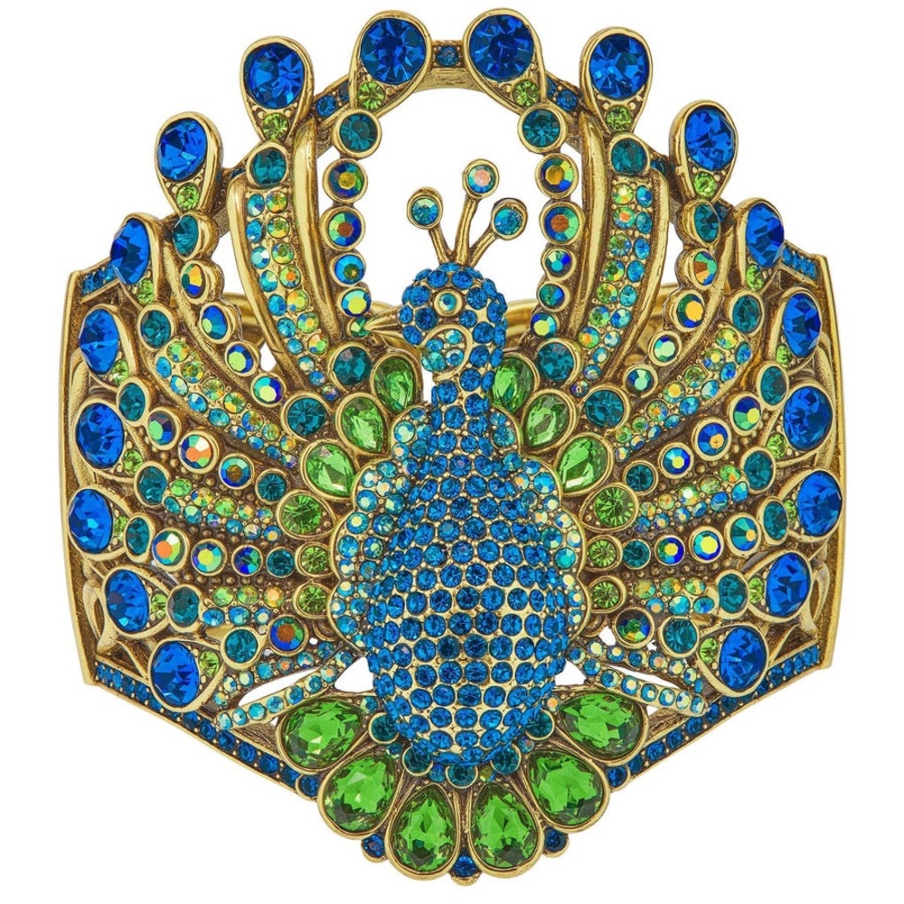 Heidi Daus Peacock Royale Crystal Cuff NIB | $259 Retail | Statement piece 🩵